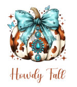 Есен - бяла тиква с надпис "Howdy Fall" - Изображение 2