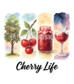 тениска с черешки